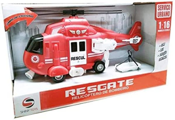 Helicóptero De Resgate Com Luz E Som Helicoptero Resgate Bbr R3040