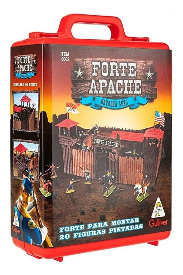 Forte Apache Batalha Máxima Maleta Vermelha 34 Peças Gulliver 0062