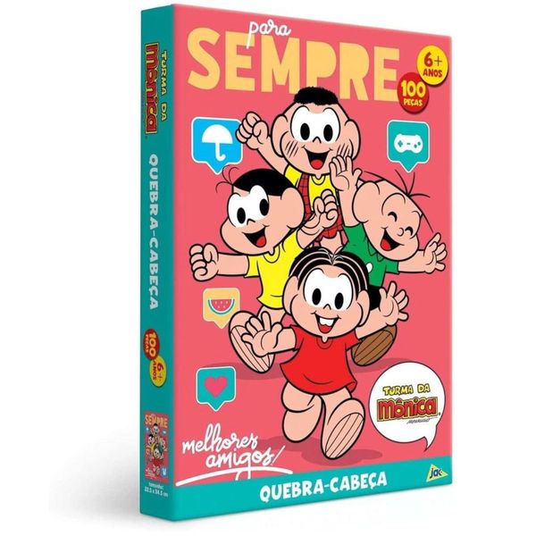 Quebra-Cabeça 100 Peças Turma Da Mônica Toyster 002845