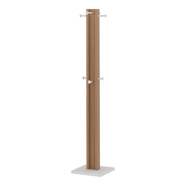Cabideiro para Quarto Sala de Estar AZ1018 MDP Amendoa/Branco G69 - Gran Belo