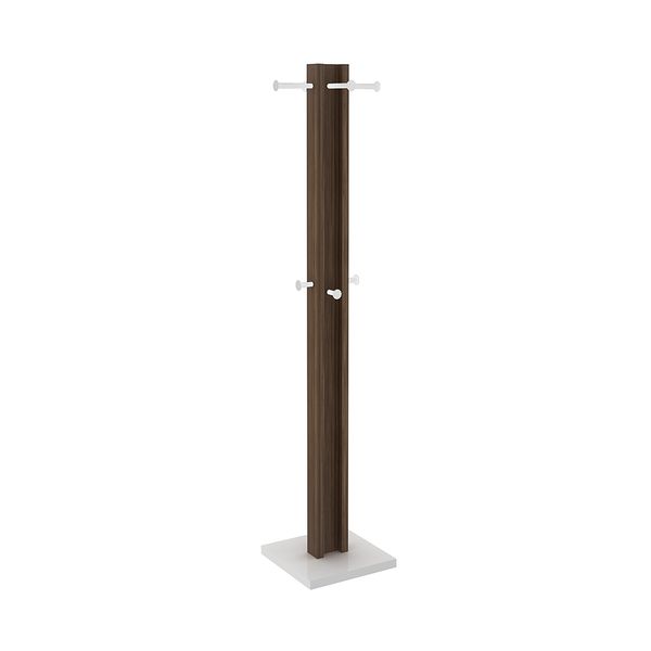 Cabideiro para Quarto Sala de Estar AZ1018 MDP Nogal/Branco G69 - Gran Belo