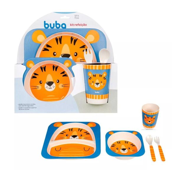 Kit Refeição De Bambu Tigre Buba 13208
