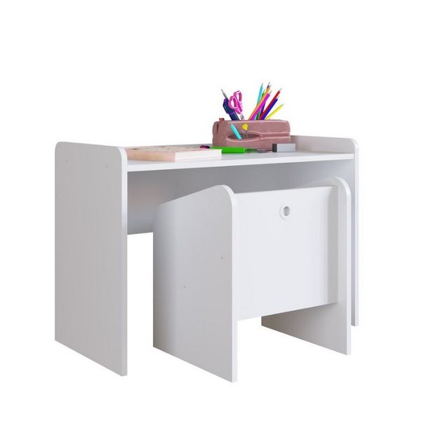 Conjunto Mesa e Poltrona Montessoriano Meu Fofinho Art in Móveis Branco
