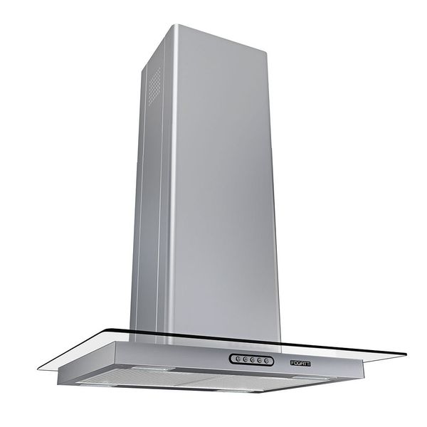 Coifa Ilha 60cm Vidro Reto Fogatti Inox / 110 V