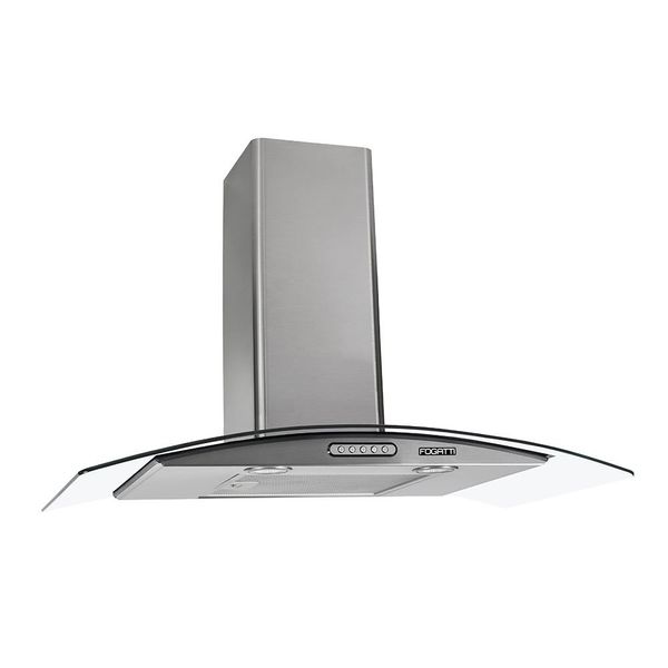Coifa De Parede 75cm Vidro Curvo Duto Slim Fogatti Inox / 220 V