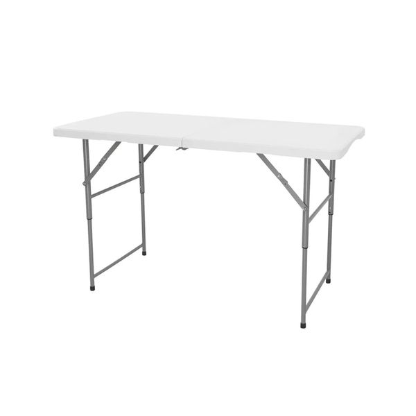 Mesa Dobrável Cusco Com Base em aço carbono Fratini Branco