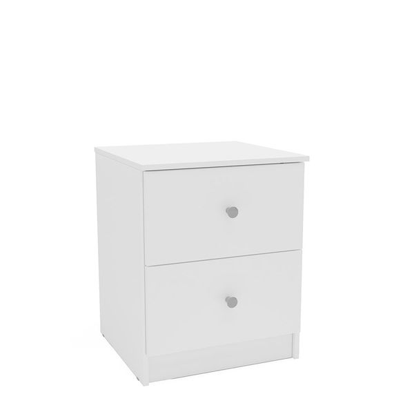 Mesa de Cabeceira Gandu 2 Gavetas Benfácil Branco