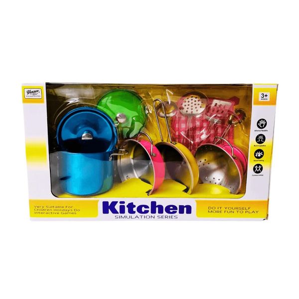 Kit Cozinha Inox Colorido 11 Peças Shiny Toys 001221