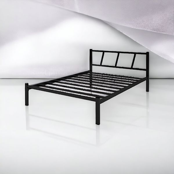 Cama Casal Em Aço Helena Super Resistênte Preto