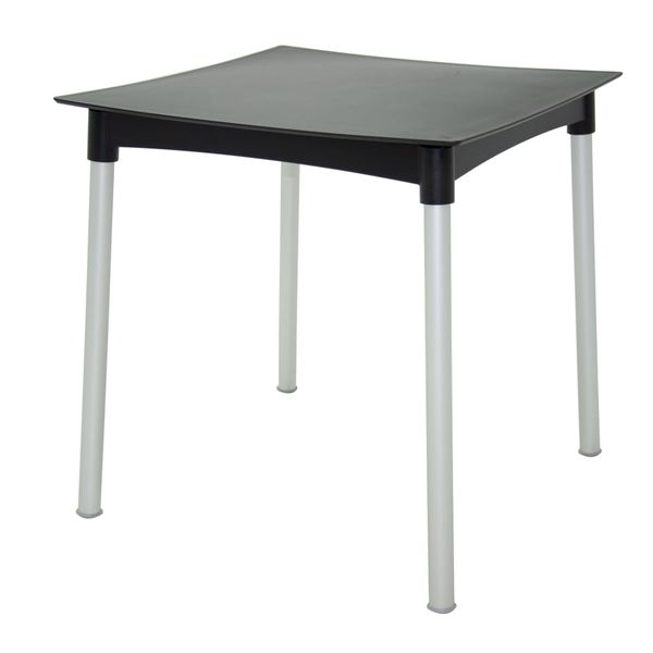 Mesa Tramontina Diana Preta 70 x 70 cm em Polipropileno com Pernas de Alumínio
