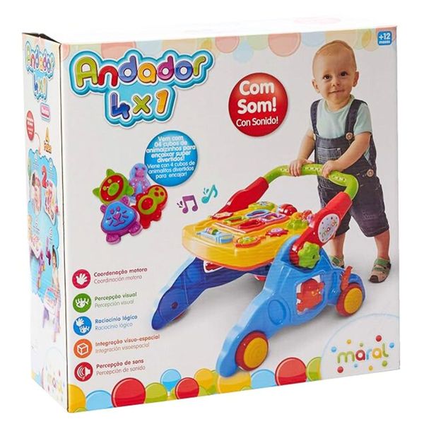 Andador Para Bebê 4 Funções 3001 Maral
