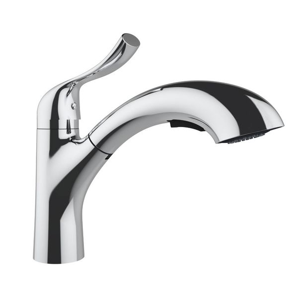 Torneira AREMC10 Misturador de Cozinha 2 Jatos com Bica Móvel e Retrátil Cromado Inox