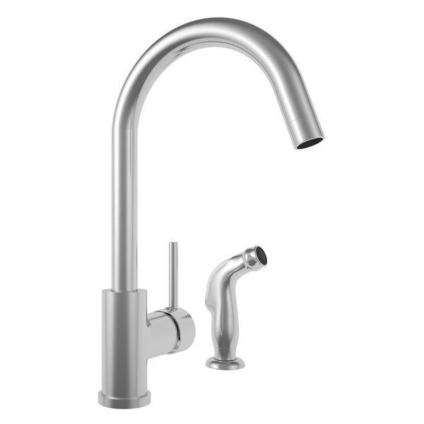 Torneira ARE-MC01 Misturador De Cozinha Bica Fixa E Jato Lateral Escovado Inox