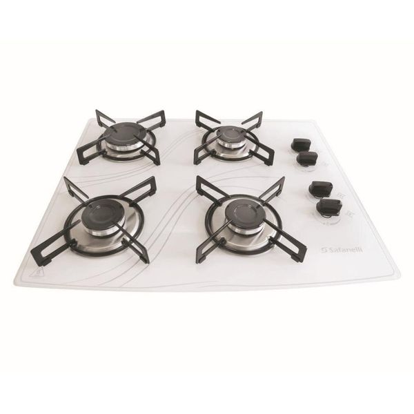 Cooktop Lines 4 Bocas Safanelli Branco / Bivolt