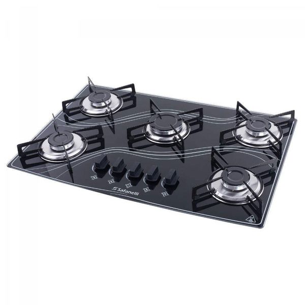 Cooktop Lines 5 Bocas Safanelli Preto / Bivolt