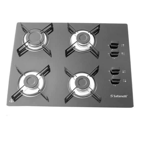 Fogão Cooktop 4 Bocas Semplice Safanelli Preto / Bivolt