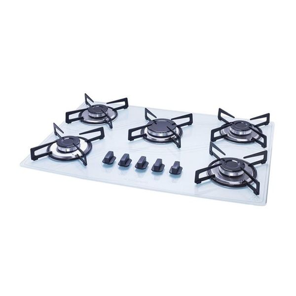 Cooktop Lines 5 Bocas Safanelli Branco / Bivolt