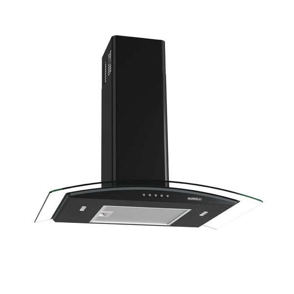 Coifa de Parede Clean Vidro Curvo Black 75cm Nardelli Preto / 110 V