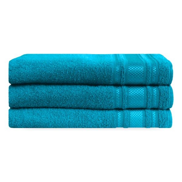 Kit 3 Toalhas De Banho Gigante Felpuda Diamante - 80x165cm Azul