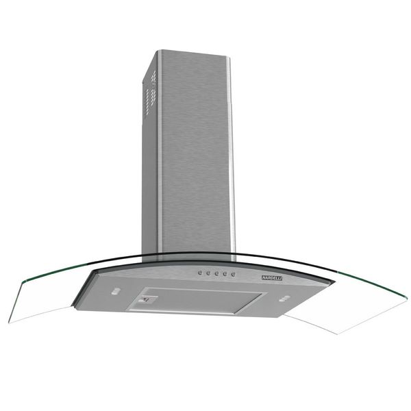 Coifa de Parede Clean Vidro Curvo 90cm 140W Nardelli Kromanox / 220 V