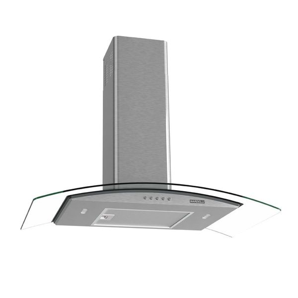 Coifa de Parede Clean Vidro Curvo 80cm 140W Nardelli Kromanox / 220 V